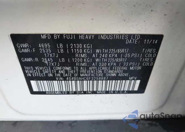 4S4BSAHC6F3258887: 43493484