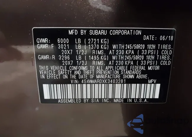 4S4WMARDXK3403281: 43493689