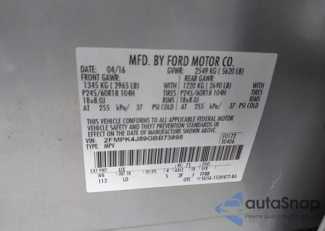 2FMPK4J89GBB73895: 43493857