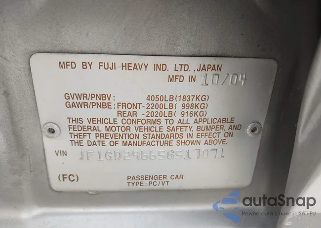 JF1GD29665G517071: 43493877