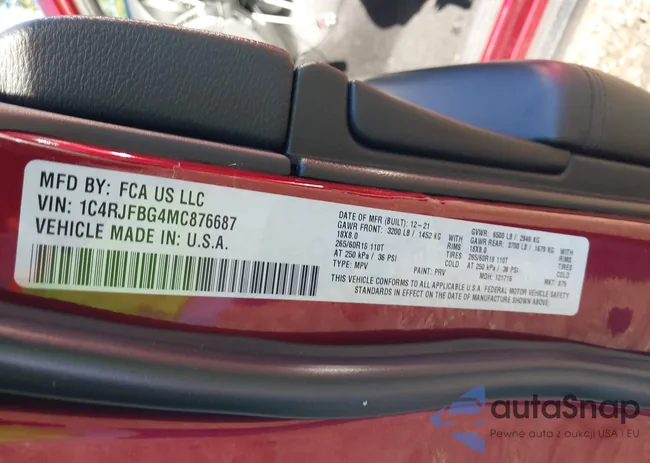 1C4RJFBG4MC876687: 43494037