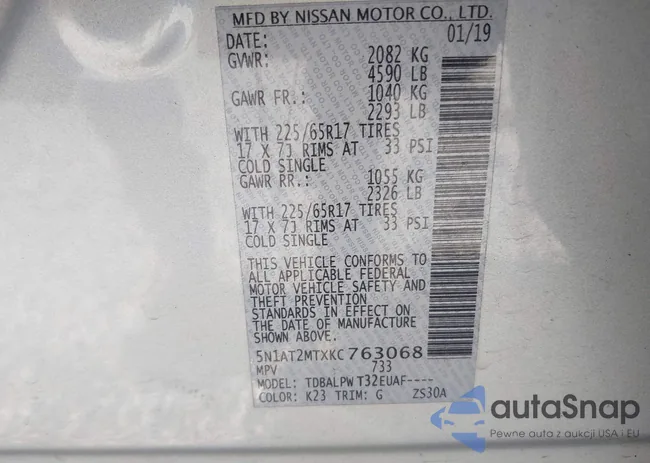 5N1AT2MTXKC763068: 43494039