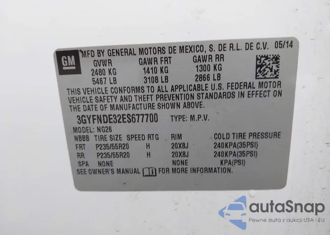 3GYFNDE32ES677700: 43493053