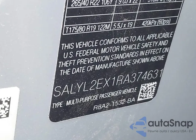 SALYL2EX1RA374631: 43493067