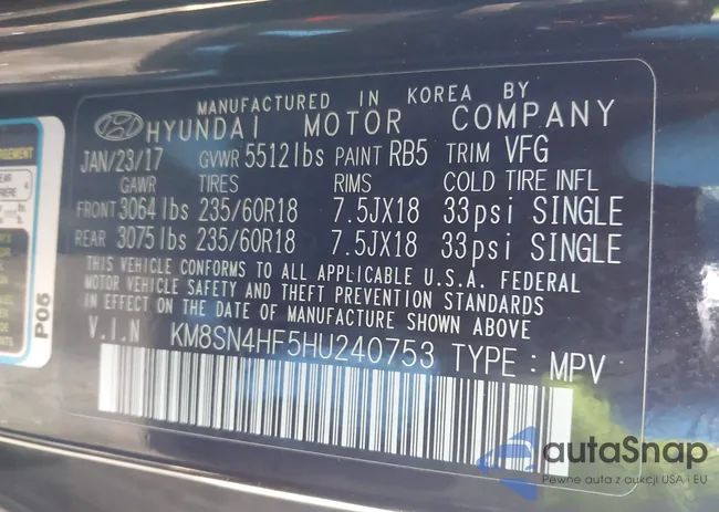 KM8SN4HF5HU240753: 43493098