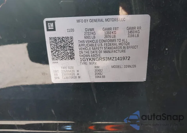 1GYKNGRS3MZ141972: 43493414