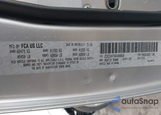 2C3CDXATXGH266820: 43494443