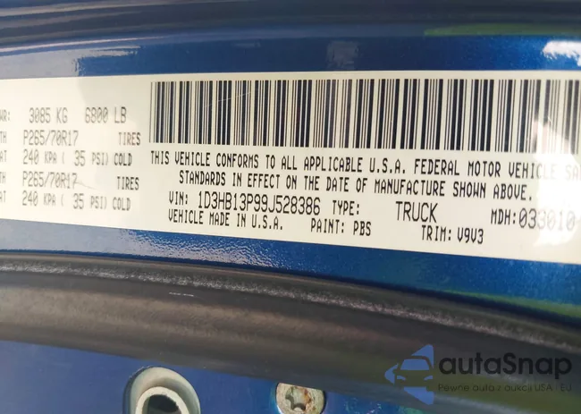 1D3HB13P99J528386: 43494590