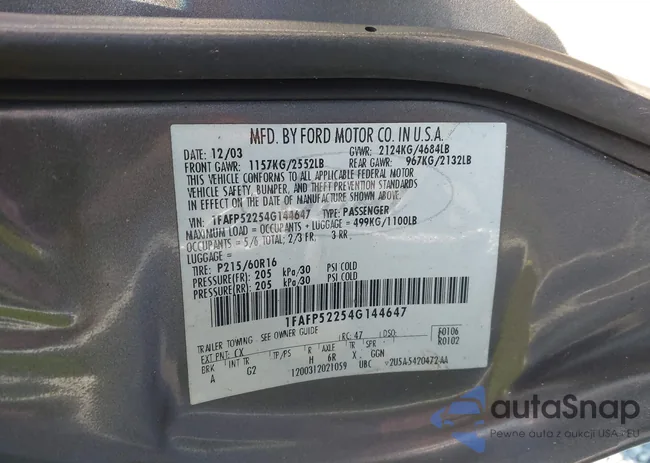 1FAFP52254G144647: 43494641