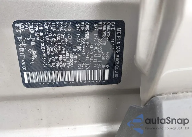 JN8BT3CB4PW188967: 43494704