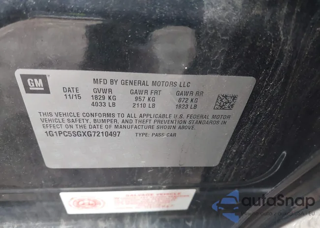 1G1PC5SGXG7210497: 43494795