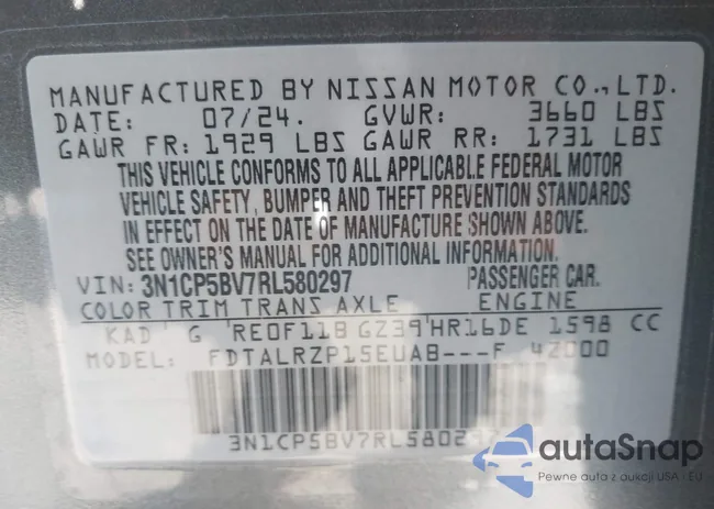 3N1CP5BV7RL580297: 43494833