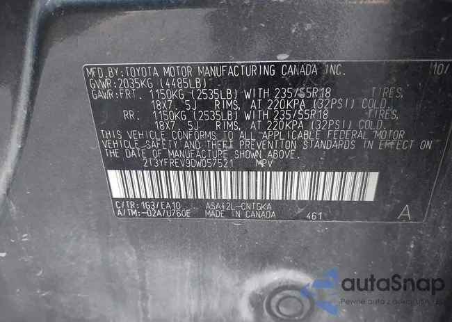 2T3YFREV9DW057521: 43494946