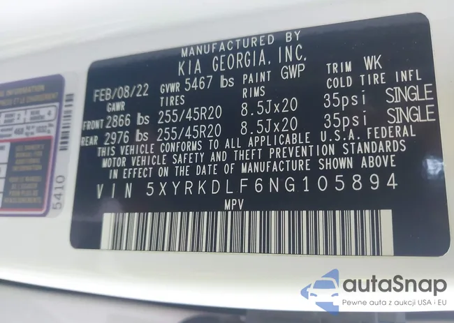 5XYRKDLF6NG105894: 43495025