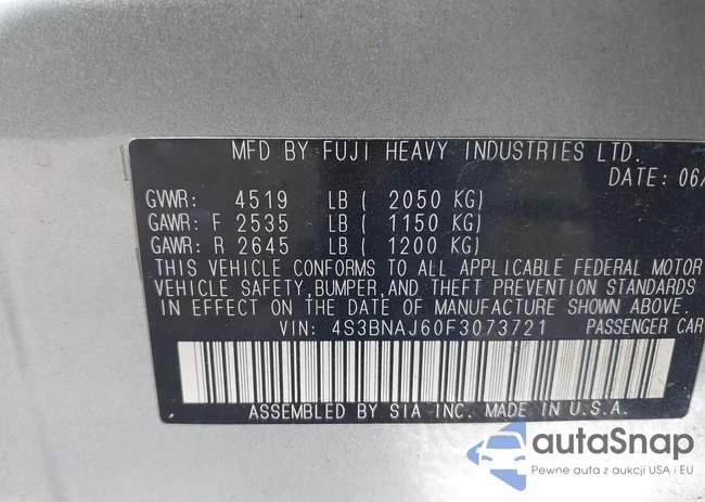 4S3BNAJ60F3073721: 43494100