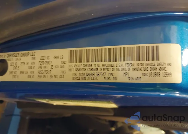 1C4AJWAG8FL567547: 43494138