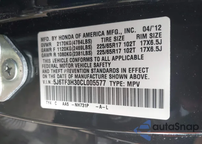 5J6TF3H30CL005577: 43494206