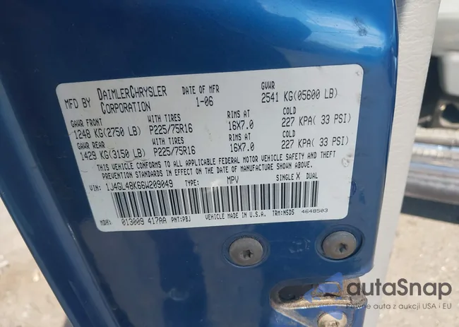 1J4GL48K66W209049: 43494377