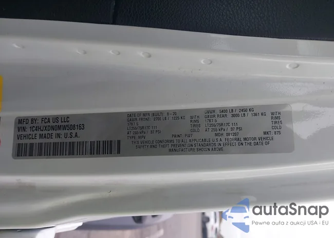 1C4HJXDN0MW508163: 43495467