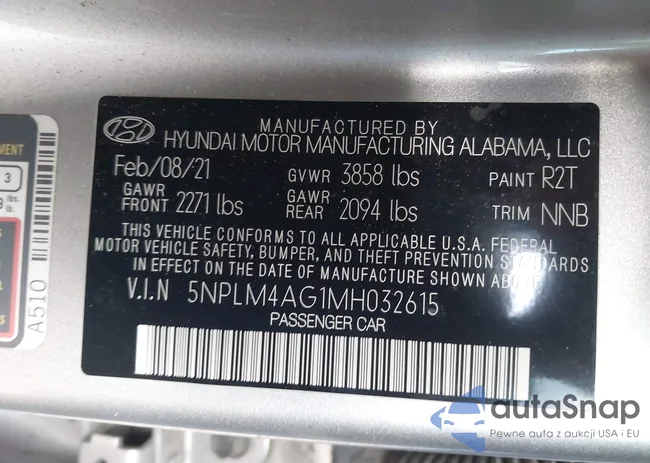 5NPLM4AG1MH032615: 43495576