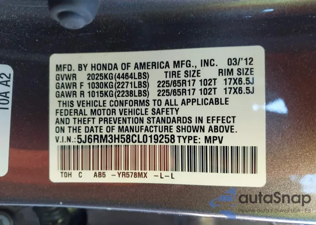 5J6RM3H58CL019258: 43495598