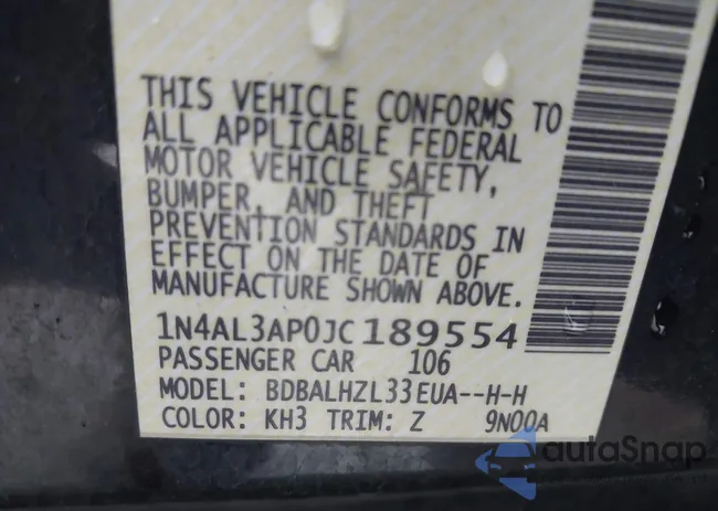 1N4AL3AP0JC189554: 43495720