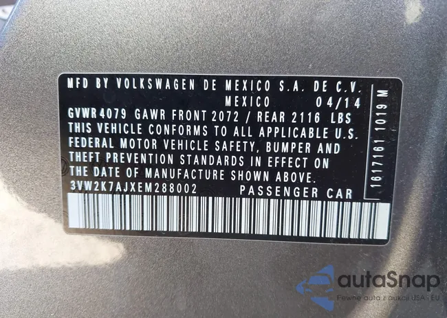 3VW2K7AJXEM288002: 43495759