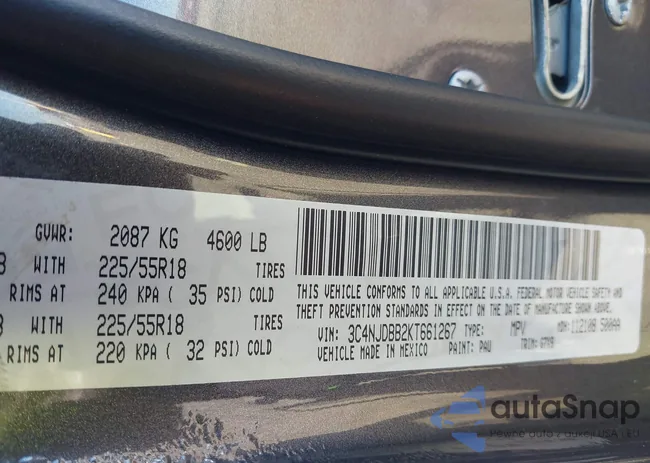 3C4NJDBB2KT661267: 43495800