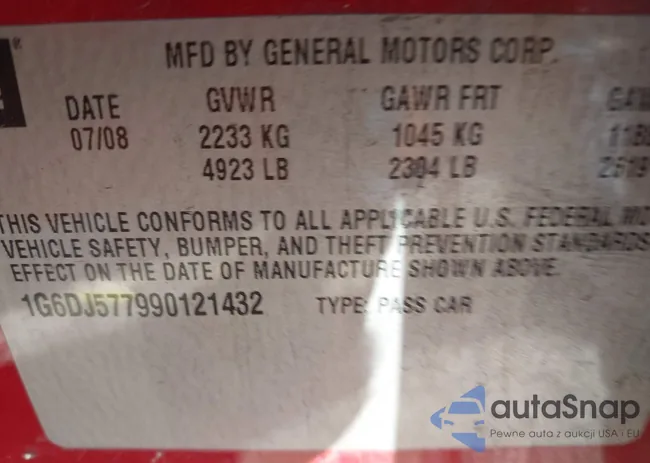 1G6DJ577990121432: 43495845