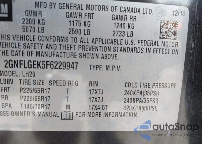 2GNFLGEK5F6229947: 43495855