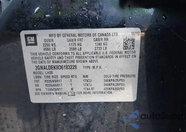 2GNALDEK8D6183228: 43495885