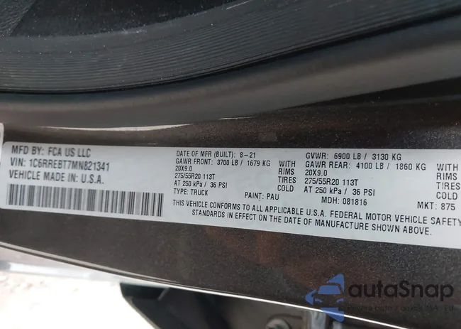 1C6RREBT7MN821341: 43495935