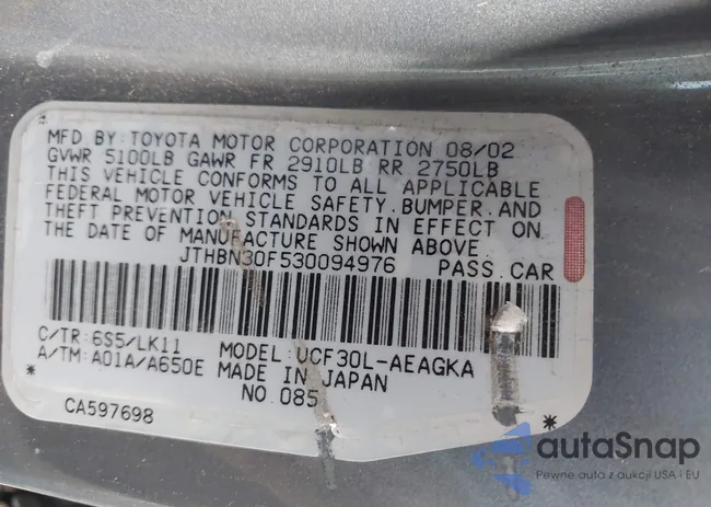 JTHBN30F530094976: 43495942