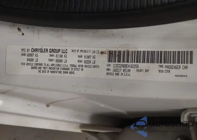 1C3CDZAB9EN162259: 43496009