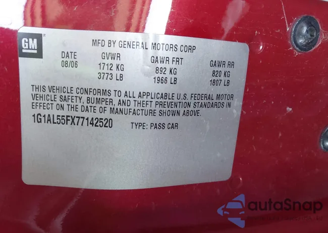 1G1AL55FX77142520: 43495053