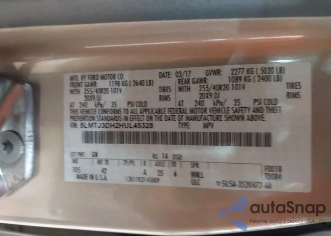 5LMTJ3DH2HUL45328: 43495070