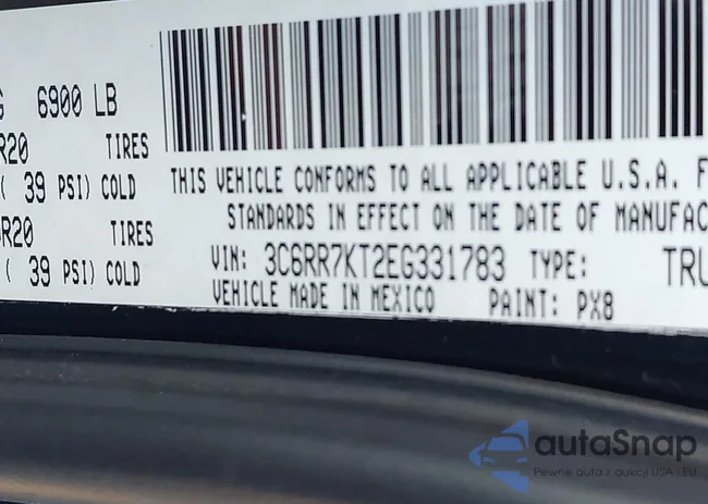 3C6RR7KT2EG331783: 43495072