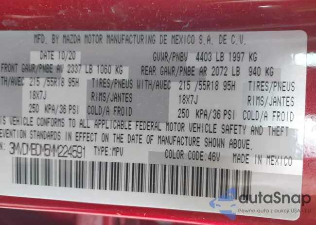 3MVDMBDM5MM224591: 43495149