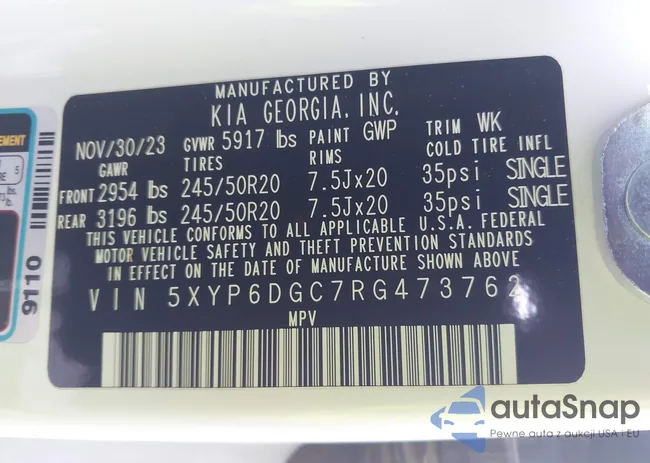 5XYP6DGC7RG473762: 43495188