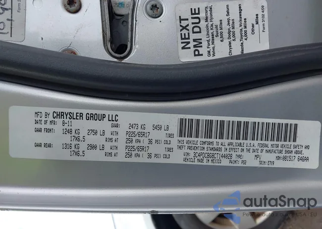 3C4PDCBG8CT144028: 43495226