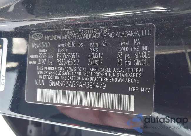 5NMSG3AB2AH391479: 43495260