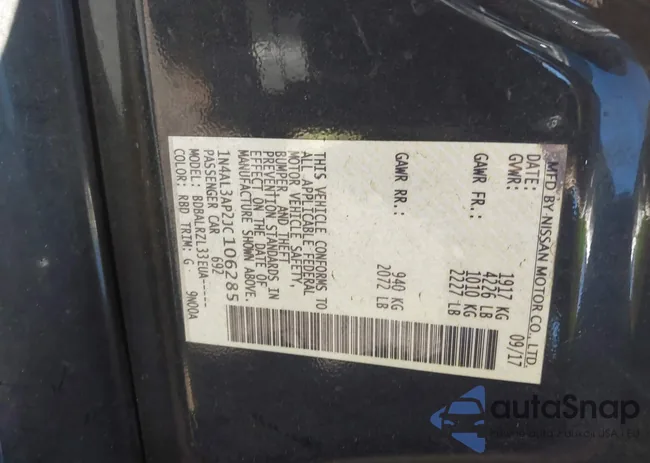 1N4AL3AP2JC106285: 43495368