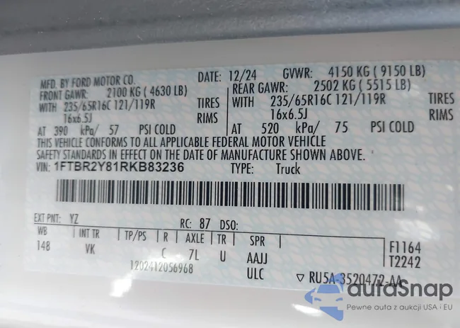 1FTBR2Y81RKB83236: 43495436