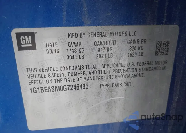 1G1BE5SM0G7246435: 43496495