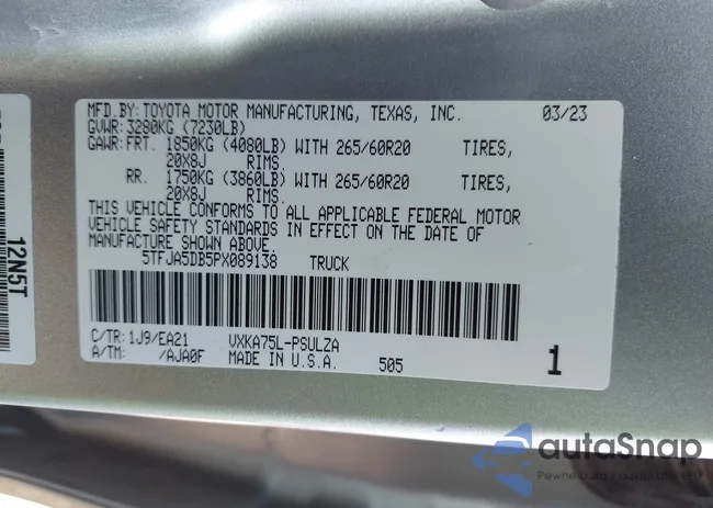 5TFJA5DB5PX089138: 43496501