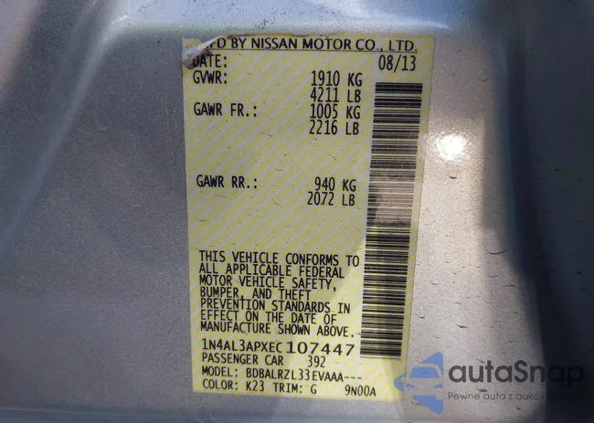 1N4AL3APXEC107447: 43496692