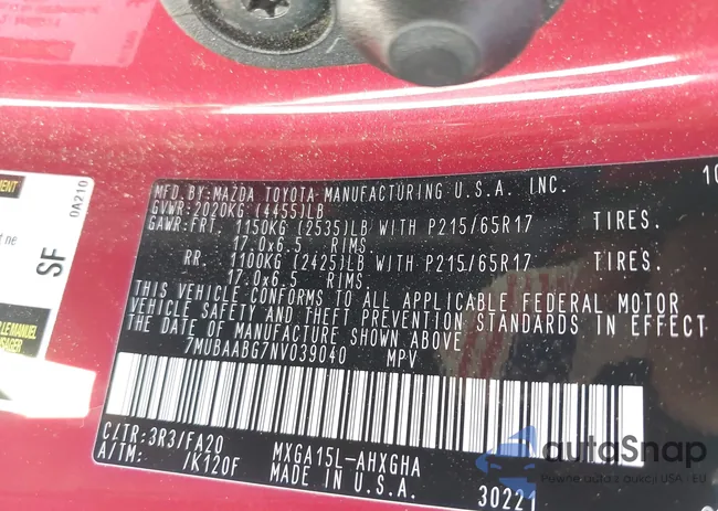 7MUBAABG7NV039040: 43496806