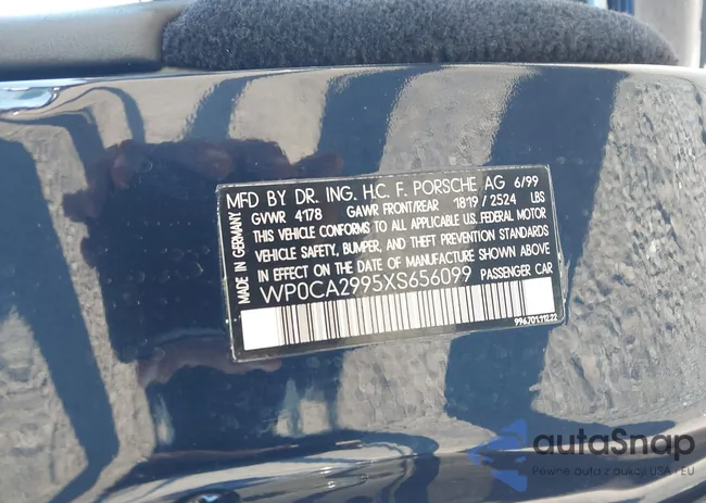 WP0CA2995XS656099: 43496826