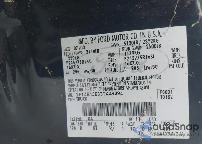 1FTZR45E33TA49494: 43496839