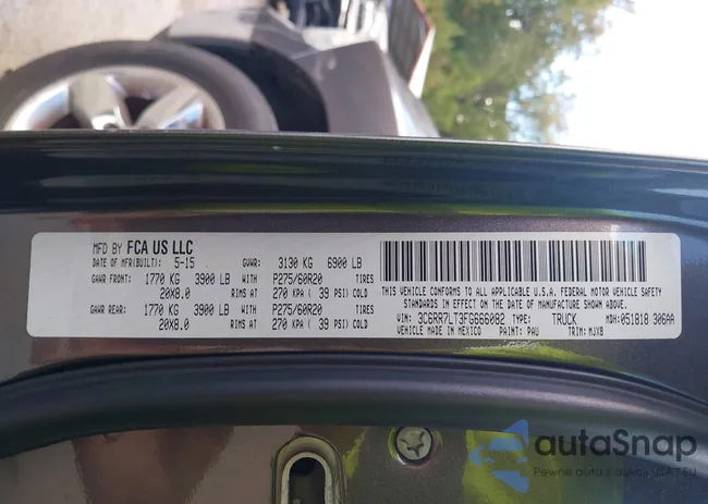 3C6RR7LT3FG666082: 43496870